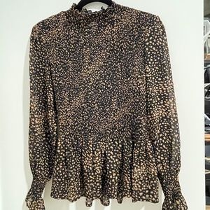 Black with Brown Speckle Blouse